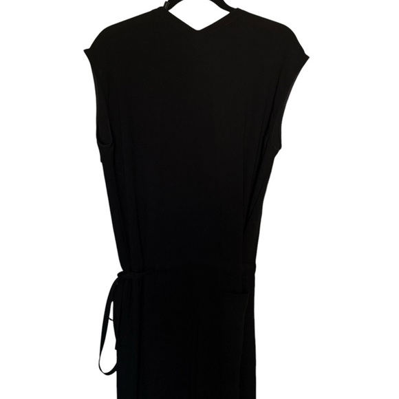 Theory Lyoral Elevate Crepe Jumpsuit Wrap V-neck Sleeveless - Picture 5 of 7